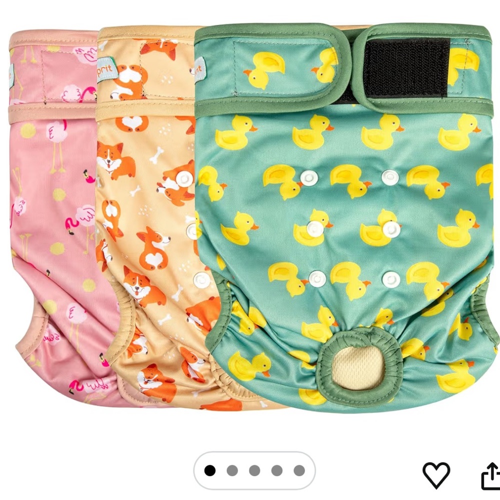 Langsprit Washable Female Dog Doggie Reusable Diapers Puppy Small